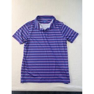 Chubbies Polo Shirt Boys Youth XL Blue Red White Striped Performance